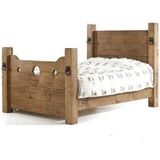 Masifart Toros Tek Kişilik Ağaç Karyola - Çok Renkli - 180 x 114 cm