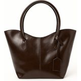 Masilya Brand Alina Shopper Süet Omuz Çantası - Acı Kahve