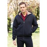 Masimar Erkek Kapüşonlu Içi Kürklü 3 Iplik Iç Cepli Sweatshirt Mont - Lacivert - 2XL