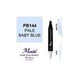 Masis 144 Açık Bebe Mavi Çift Uçlu Marker Grafik Çizim Kalemi