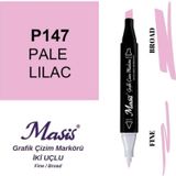 Masis 147 Açık Lila Çift Uçlu Marker Grafik Çizim Kalemi