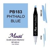 Masis 183 Fitalo Mavi Çift Uçlu Marker Grafik Çizim Kalemi
