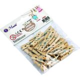 Masis 25 mm Natural Ahşap Mandal 30'lu Paket ile Sanatsal Malzemeler İçin İdeal