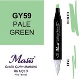 Masis 59 Açık Yeşil Çift Uçlu Marker Grafik Çizim Kalemi