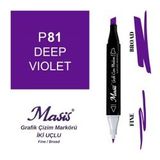 Masis 81 Koyu Menekşe Çift Uçlu Marker Grafik Çizim Kalemi