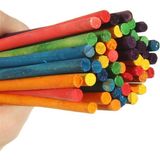 Masis Ahşap Yuvarlak Çubuk, Renkli, 15 Cm. 50 Adetlik
