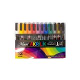 Masis Akrilik Markör Kalem 12 Renk Pvc Paket Akm925-12