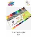 masis Brushpen Çift Taraflı Keçeli Kalem 24 Lü Çift Uçlu gnsRKFaz3092