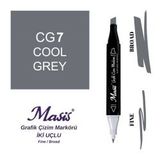 Masis CG7 Soğuk Gri Çift Uçlu Marker Grafik Çizim Kalemi