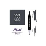 Masis CG9 Soğuk Gri Çift Uçlu Marker Grafik Çizim Kalemi