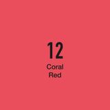 Masis Coral Red 12 Çift Taraflı Twin Grafik Marker Kalem