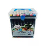 Masis Grafik Çizim Markör Kalemi Twin Çift Uçlu 0,2 Mm - 0,5 Mm 48 Renk Pp ÇM-PP48