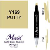 Masis Twin Çift Uçlu Marker Kalemi 169 Putty