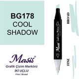 Masis Twin Çift Uçlu Marker Kalemi 178 Cool Shadow