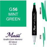 Masis Twin Çift Uçlu Marker Kalemi 56 Mint Green