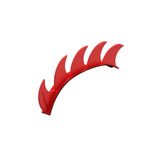 Maskara Extreme MOHAWK-SHARK- Değiştirilebilir Plastik Mohawk Snowboard Kask Aksesuarı (Kırmızı) (MASMW002)