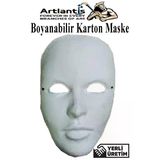 Maske Boyama 1 Adet Boyanabilir Karton Maske Lastikli İnsan Yüzü Suratı Yerli Üretim Okul Sınıf Etkinlikleri Hobi