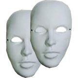Maske Boyama 2 Adet Boyanabilir Karton Maske Lastikli Insan Yüzü Suratı Yerli Üretim Okul Sın�