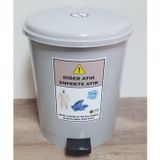 Maske Eldiven Ve Tek Kullanımlık Tulum Atık Kovası 25 Lt Pedallı