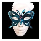 MASKE KELEBEK MAVİ METALİK