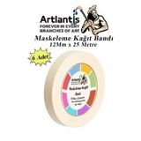 Maskeleme Bandı Kağıt Bant 12 Mm 25 Metre 6 Adet Boya Bantı Maskeleme Kağıt Bant Duvar Yağlı Boya Badana