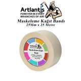 Maskeleme Bandı Kağıt Bant 25 Mm 25 Metre 1 Adet Boya Bantı Maskeleme Kağıt Bant Duvar Yağlı Boya Badana