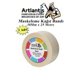 Maskeleme Bandı Kağıt Bant 38 Mm 25 Metre 3 Adet Boya Bantı Maskeleme Kağıt Bant Duvar Yağlı Boya Badana