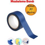 Maskeleme Bandı Mavi Kağıt Bant Boyacı Tadilat 48 mm x 30 M Ahşap Cam Duvar Oto Boya Yüzey Korumamft