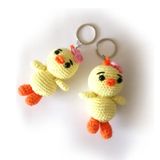 Maskot Civciv Amigurumi Organik Anahtarlık Oyuncak