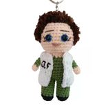 Maskot Doktor Bebek Amigurumi Organik Anahtarlık Oyuncak