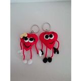 Maskot Gülen Kalpler Amigurumi Anahtarlık Organik Oyuncak