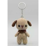 Maskot Köpekçik Amigurumi Organik Anahtarlık Oyuncak