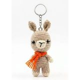 Maskot Lama Amigurumi Organik Anahtarlık Oyuncak