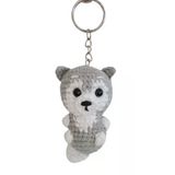Maskot Minik Kurt Amigurumi Organik Anahtarlık Oyuncak