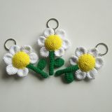 Maskot Papatya Amigurumi Organik Anahtarlık Oyuncak