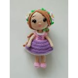 Maskot Rapunzel Bebek Amigurumi Organik Oyuncak
