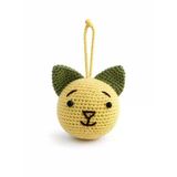 Maskot Sarı Kafa Miniş Pisi Amigurumi Organik Anahtarlık Oyuncak