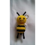 Maskot Sevimli Arı Anahtarlık Amigurumi Organik Oyuncak