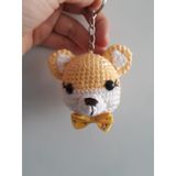 Maskot Sevimli Ayıcık Anahtarlık Amigurumi Organik Oyuncak