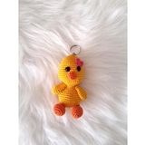 Maskot Şirin Civciv Amigurumi Organik Anahtarlık Oyuncak