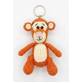 Maskot Tiger Amigurumi Organik Anahtarlık Oyuncak