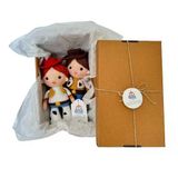 Maskot Toy Story Woody ve Jessie Amigurumi Organik Oyuncak Hediye Seti