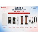 MASROKİT ESP32-D WiFi + Bluetooth Geliştirme Kartlı Eğitim Kiti (Breadboard + Jumper + Kablo+ Güç Modülü)