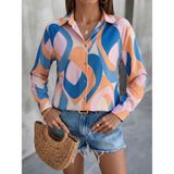 Mass Fashion Kadın Desenli Şık Gömlek - Turuncu