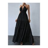 mass fashion Kadın Krinkle Maxi Elbise