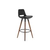 Massa Design Siyah Ceviz Modüs Bar Sandalyesi H:75