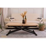 Massada MDF Relax Akıllı Sehpa - Safir Meşe Ahşap Üst Yüzeyli Modern Tasarım 120x40 cm
