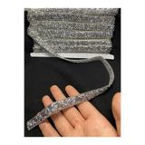 Massaltay Taşlı Gümüş Ütüyle Yapışan Şerit Apik 1 Metre – Ayakkabı, Çanta ve El İşi Süsleme
