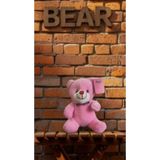 MASSALTOYS 25 cm Papyonlu Peluş Ayıcık Sevgili Hediyesi Doğum günü hediyesi PEMBE