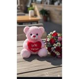 MASSALTOYS Sevgiliye Hediyelik Kırmızı kalpli "İyiki Varsın" Peluş Pembe Ayıcık Oyuncak 35 cm Özel Tasarım